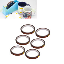 6 Stück hitzebeständiges Polyimidband für T-Shirt, Tasse, Elektronik, 1 cm