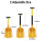 Telescopic Snow Shovel 54288 cm,800g,Gold/Blue 1