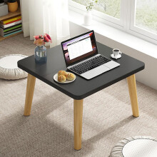 Mini mesa de centro de madera ecológica de 15,75 x 15,75 pulgadas.
