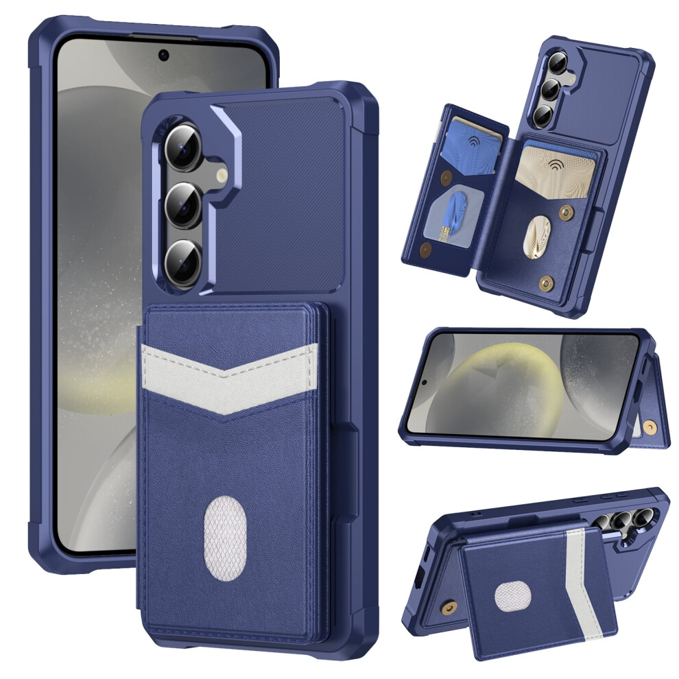 Compatible With Samsung Galaxy A16 5G Wallet Case Â Rfid Blocking, Card Holder, Kickstand, Shockproof, Blue 9399596235363