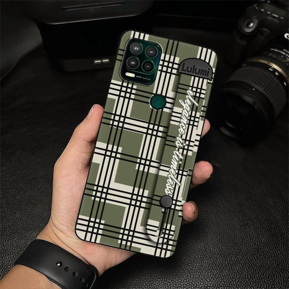 Moto G Stylus 5G Phone Case With Wristband, Anti-Knock, Kickstand, Dustproof, Soft & Waterproof Â Plain Geometric Design 9027700147072