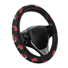 Cherry Fuzzy Steering Wheel Cover 15 inch Winter Breathable