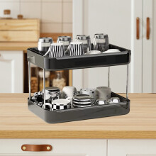 Kitchen Cabinet Organizer & Portable Countertop Spice Rack – Compatible with Most Cabinets