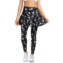 Women's Gray Golf Skirt with Leggings Stretch Comfortable