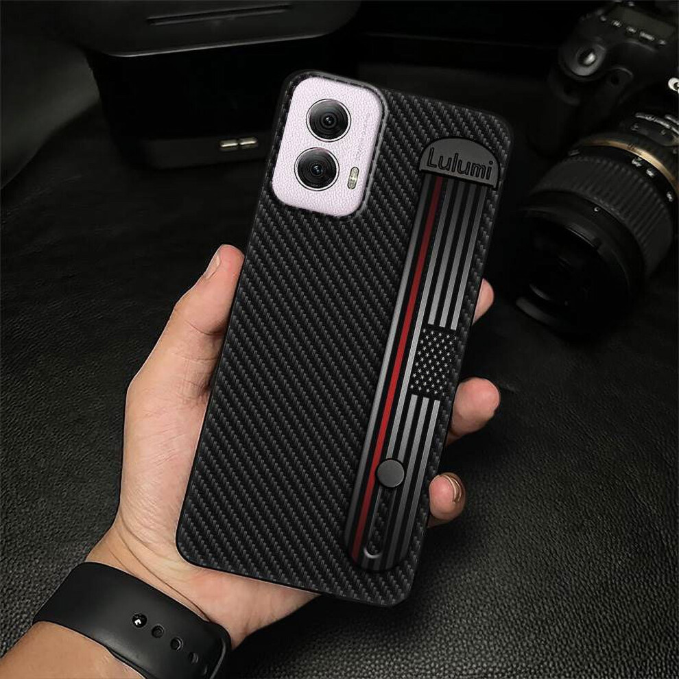 Moto G Power 5G 2024 Phone Case With Wristband, Anti-Knock Silicone Shockproof Back Cover & Holder 9422877997442