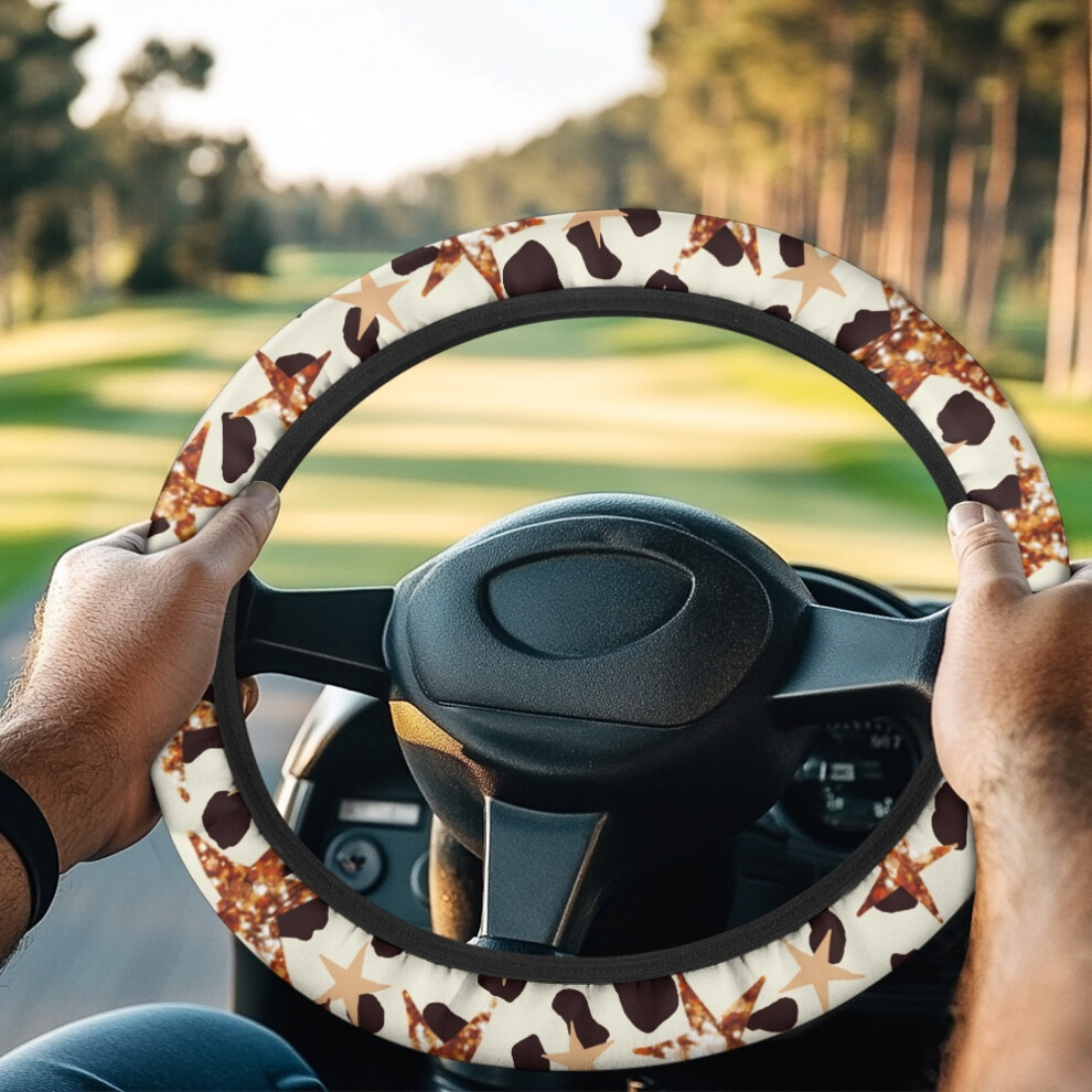 Cow Print Golf Cart Steering Wheel Cover Universal 13-14 9023022264299