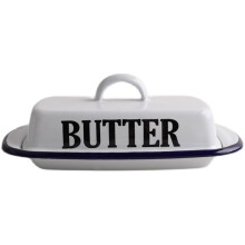 Enamel Retro Butter Dish Enamel Covered Dim Sum Tray Enamel Butter Box Cheese Box