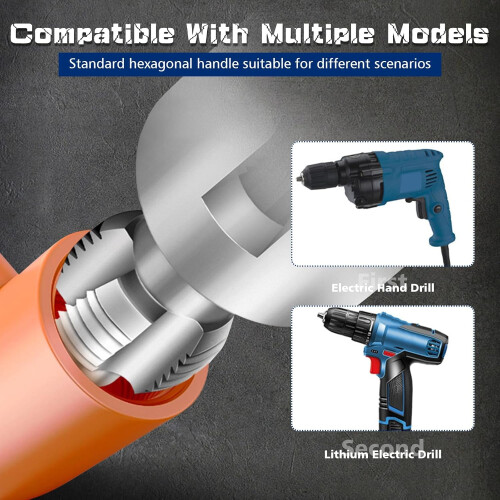 Integrated Internal & External Pipe Threading Tool, pipe threading Tool, pvc Pipe Thread Cutting Tool for Electric Drill, Pipe Sizes Rethreading Tool 2