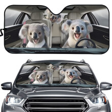 Lovely Koala Windshield Sun Shade – Foldable, UV-Blocking Car Front Window Cover for Sedans, SUVs & Trucks