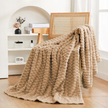 Golden Turtle Velvet Blanket | 50x60in Thick Polyester Flannel Throw, Embossed, Soft Warm, Multi-Use | Compatible with Sofa/Bed/Napping