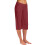 Women's Cotton-Flax Capri Pants with Pockets, Elastic 3