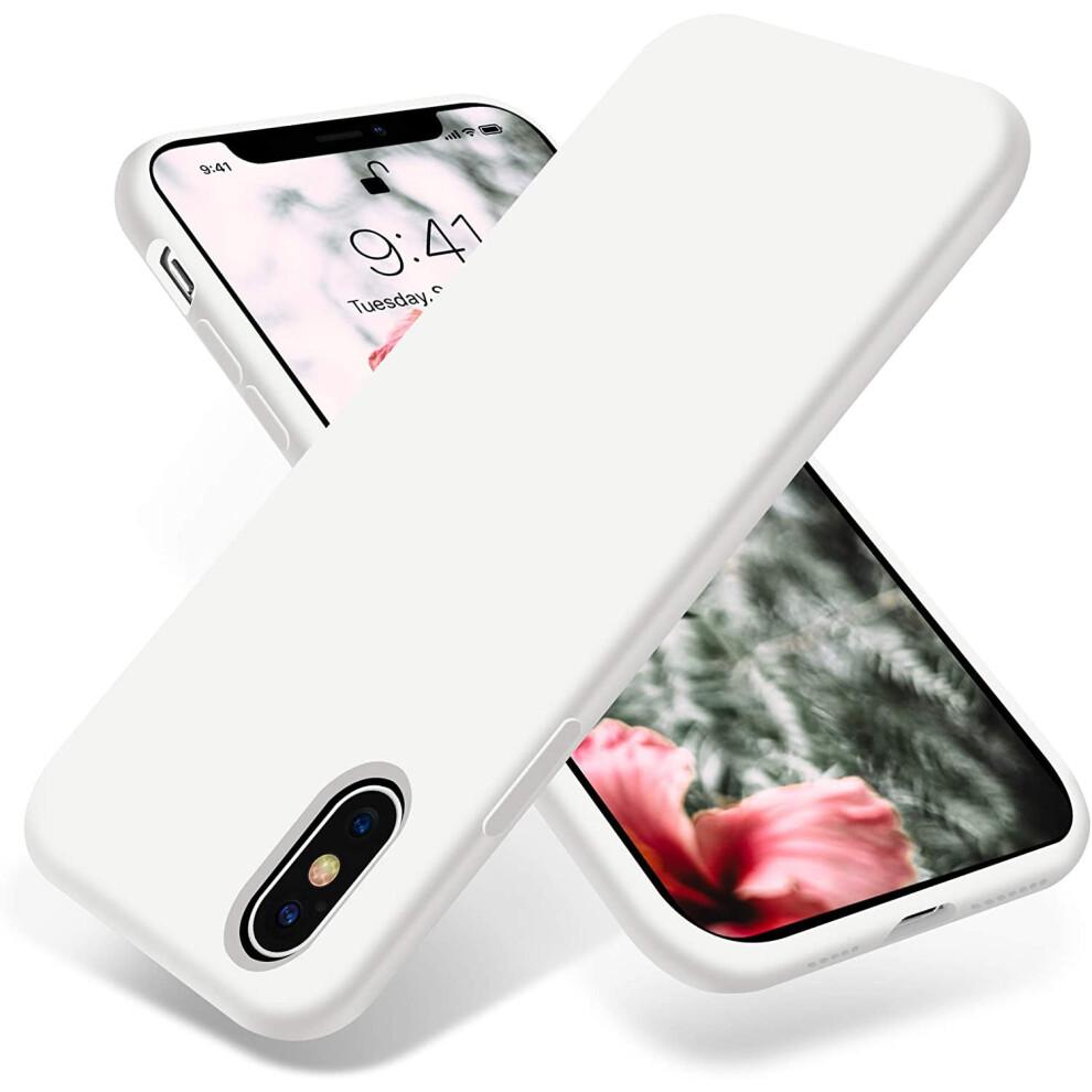 Ultra Slim Liquid Silicone Case Compatible With Iphone Xs Max Â Shockproof, Anti-Scratch, Full Body Protection (White) White 9399596238142