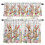 Easter Bunny Egg Kitchen Curtains Set Watercolor Floral 1