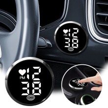 Digital Clock For Motorbike Small Led Display Stick-On Timepiece Waterproof Design Ideal For Boats Cars Trucks Vehicles