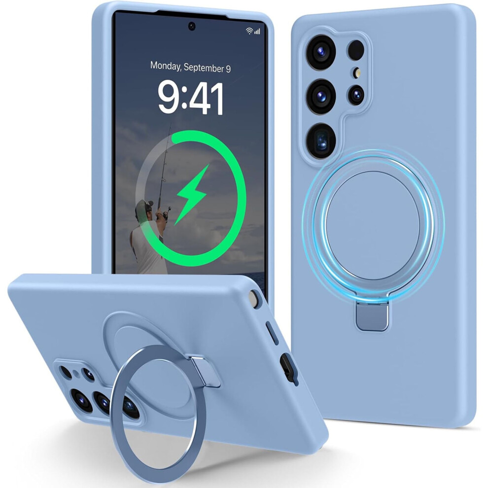 Samsung Galaxy S25 Ultra Case With Stand Liquid Blue 9087558936464