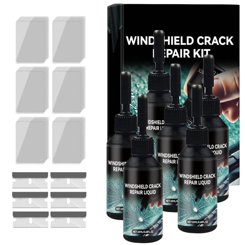 2026 Windshield Crack Repair Kit Â 20Ml Liquid + 4Pcs Tools For Cracks, Rock Chips, Windows, Mirrors, Compatible With Most Cars 9493189689691
