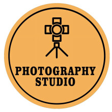 Enseigne murale ou de porte Circle Plus Photography Studio, 30 x 30 cm