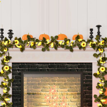 Maple Leaf String Lights 35-Bulb Fall Garland 120V