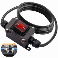 Interrupteur à bascule étanche 12 V CC 20A 4 broches noir