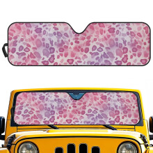 Pink Leopard Windshield Sun Shade for Jeep Wrangler