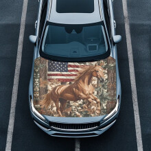 American Flag Horse Hood Cover Universal Stretch Fit for