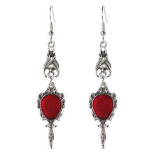 Vintage silver bat drop earrings Gothic punk Halloween