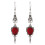 Vintage silver bat drop earrings Gothic punk Halloween 1