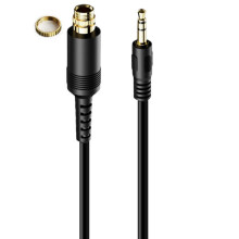 3,5-mm-Verlängerungskabel, Zusatzkabel, 3,5-mm-Stecker auf Buchse mit Sicherungsmutter, Einbaukabel für Autoradios, Adapter