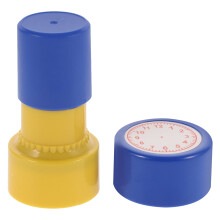 Reloj didáctico con sello autoentintable para el aprendizaje de la hora en niños1