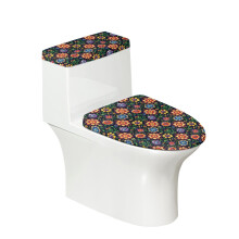 Set Toilettensitzbezüge aus Polyester – Verstellbarer Gummizug am unteren Rand, leicht zu reinigen, passend für alle Toiletten (43 x 53 cm),