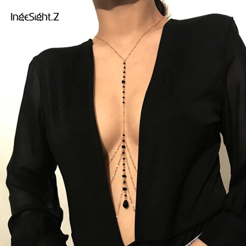 Copper Body Chain for Women with Sequins 1
