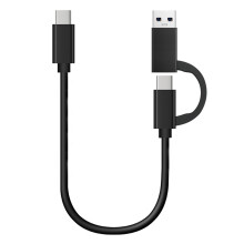 Cabo Adaptador USB 2 em 1: USB 3.0 USB A/C para USB C - Sincronização de Dados e Carregamento Rápido para Celular