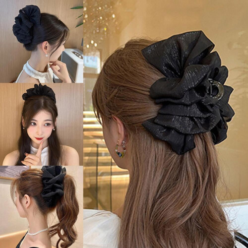 Mesh Bow Tie Hair Clip Butterfly Design 1 Piece 2