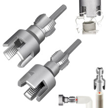 Integrated Internal & External Pipe Threading Tool, pipe threading Tool, pvc Pipe Thread Cutting Tool for Electric Drill, Pipe Sizes Rethreading Tool