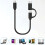 Καλώδιο προσαρμογέα USB 2 σε 1 USB3.0 USB A/C σε C συγχρονισμού δεδομένων γρήγορης 2