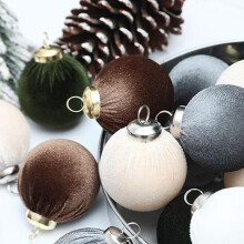 12PCS Blue & White Shatterproof Flocked Christmas Ornaments Set – Bulk Small Tree Hanging Decor, Compatible with Holiday Wreath & Party