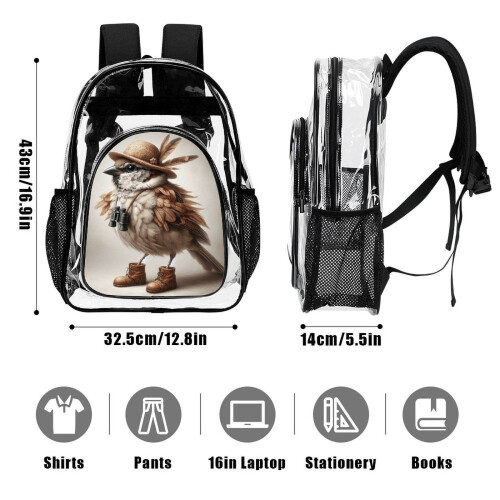 3D Printed Transparent Backpack for Comics & School – Waterproof, Multi-Functional, Back-to-School Gift 2