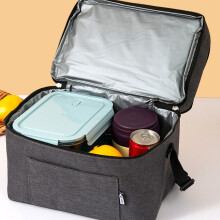 Geïsoleerde lunchtas van aluminiumfolie – 20 x 20 x 28 cm, verdikte, herbruikbare, waterdichte bento-tas, houdt eten warm/koud, ideaal voor