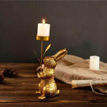 Easter Bunny Candle Holder 8 inch Vintage Style