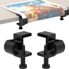 3D Printed Canvas Holder Table Clamp with Screws, Painting Scroll Holder & Desk Organizer for Artists – Compatible with Up to 1.57" Thick Tables