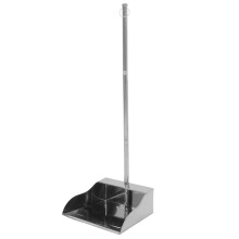 Hoge stoffer en blik, roestvrij staal, ergonomisch ontwerp, 1 set