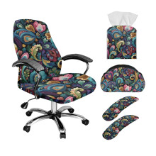 Καλύμματα καρέκλας Vintage Floral 5 τεμάχια με ψηλή πλάτη, ελαστικά