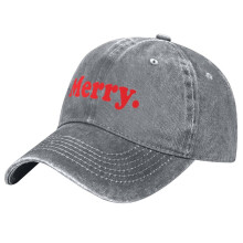 Unisex Retro Washed Christmas Hat,Merry Hat - Christmas Hat,Adjustable Sun Hat,Perfect For Christmas New Year Celebrations
