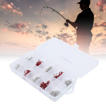Angelzubehör Dreiangler-Set aus Hochkohlenstoffstahl, robust, weiß/rot, 3 Stück