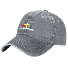 Unisex Retro Washed Christmas Hat,Christmas - Cross Print,Adjustable Sun Hat,Perfect For Christmas New Year Celebrations