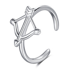 CHIC & ARTSY 925 Sterling Silver Bow Arrow Toe Rings for Women – Adjustable Cuff, Open Design, Summer Beach Style