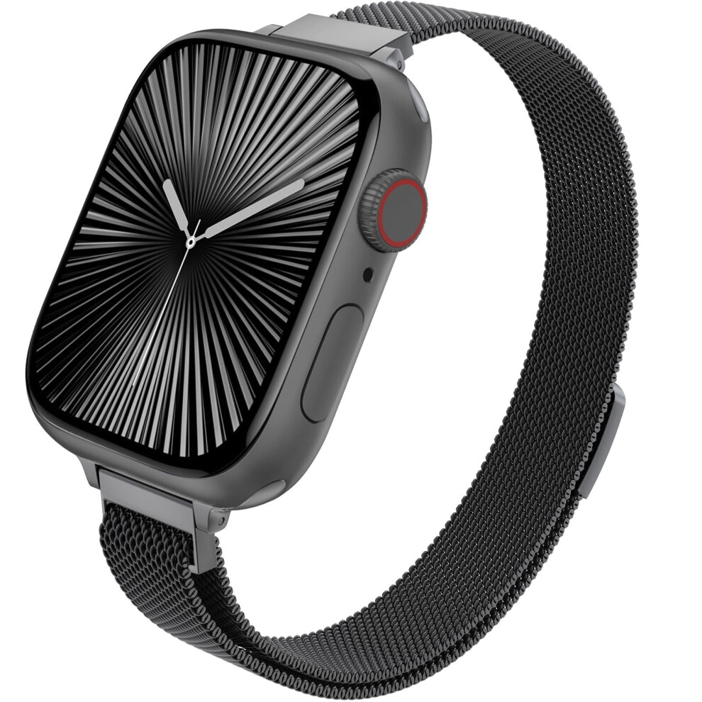 Slim Milanese Loop Band Compatible With Apple Watch 38/40/41/42/44/45/46Mm Â Stainless Steel Magnetic Mesh 9464372740604