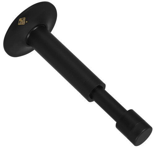 Wall-Mounted Metal Door Stopper Black 1 Pack