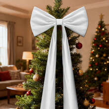 6 Ft Giant Bows for Christmas Tree - Big Red Velvet Bow for Tree Topper Window Wall Mantle - Indoor Home Room Party Valentines Xmas Decoration