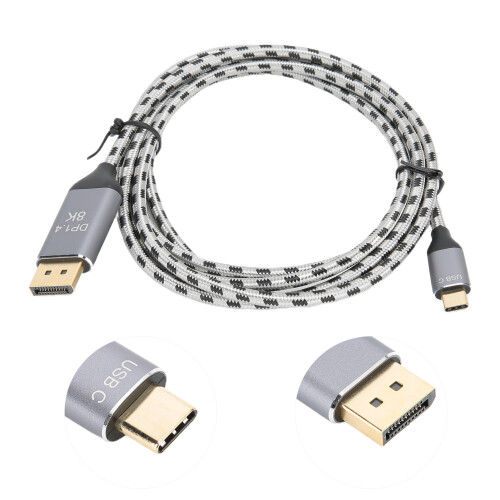 Display Stream Compression Support DisplayPort Cable Backwards Compatible Triple Shielded Design VESA Certified High Speed Transmission With Extended 1